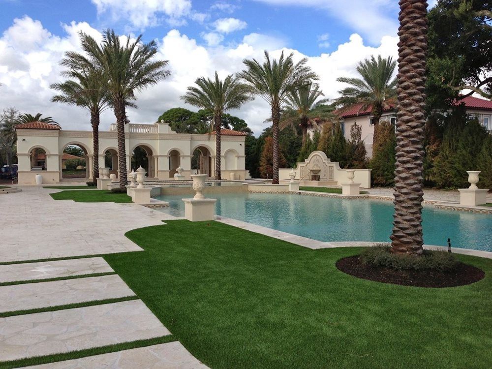 Jacksonville artificial grass landscaping for resorts and event spaces