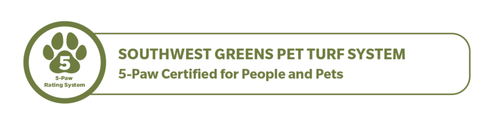 Southwest Greens of Jacksonville Pet Turf System 5-Paw Certified for People and Pets